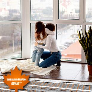 Тонкий самоклеящийся греющий мат IQ FLOOR MAT PRO 200 Вт/м.кв. - 3,5 м²